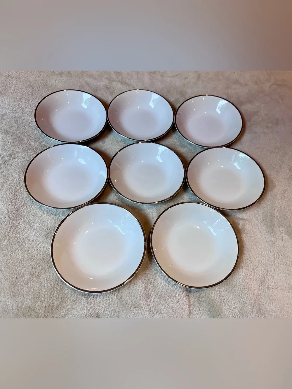 Vintage International Silver Silver Elegance Ironstone Bowls Set of‎ 8 England